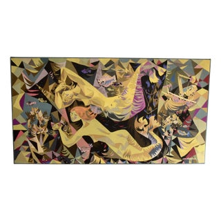 Mermaids Handwoven Tapestry by Julien Van Vlasselaer, Belgium, 1957 For Sale