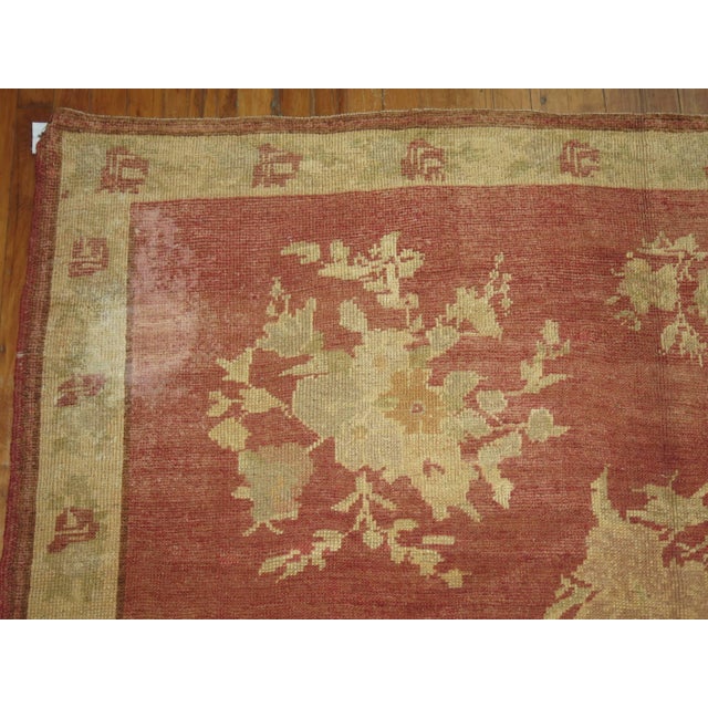 Art Deco Zabihi CollectionVintage Turkish Bessarabian Inspired Gallery Size Rug For Sale - Image 3 of 6