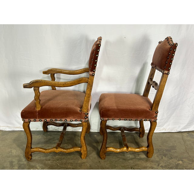Mid 19th Century Antique Set of 8 Os De Mouton Dining Chairs For Sale - Image 5 of 9