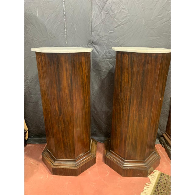 Ancient Pau Ferro Rosewood Columns, 1850, Set of 2 For Sale - Image 9 of 9