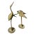 Pair of 1970's Brass Cranes For Sale