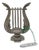 Vintage Italian Silver 800 Lyra Instrument Miniature, Padua, 1980s For Sale