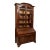 19th-C. Flame Mahogany & Pine Chippendale Revival Secretary Bookcase Cabinet For Sale