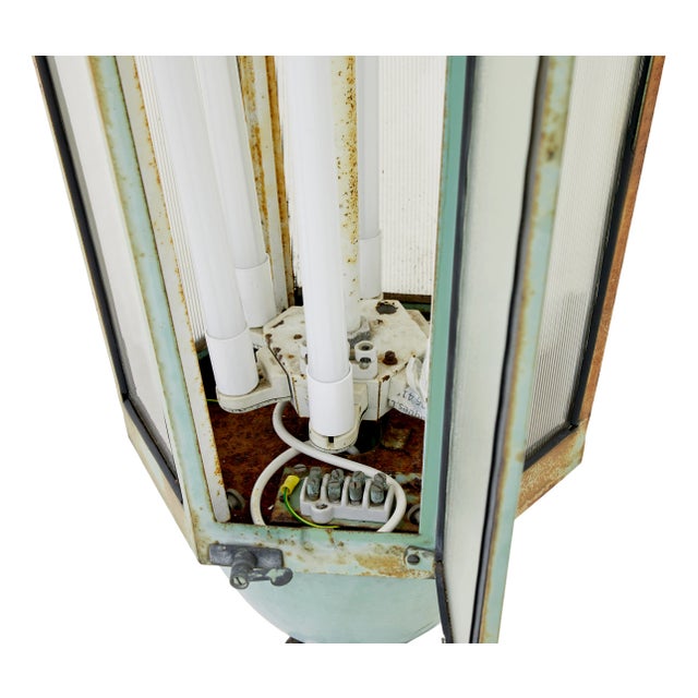 Metal Large Mid-Century Industrial Light from Siemens, 1940 For Sale - Image 7 of 9