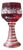 Bohemian Ruby Red Crystal Footed Vase For Sale