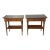 Mid-Century Modern Pair of Italian Wooden Nightstands With Black Glass Tops For Sale