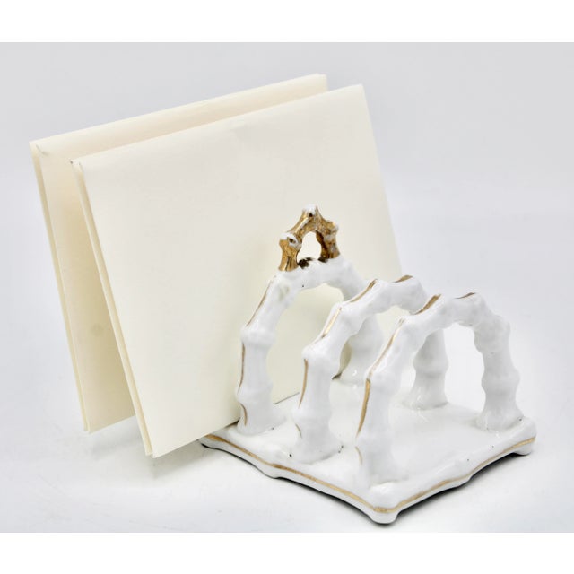 Antique French Limoges Ceramic Toast Rack / Letter Holder For Sale - Image 9 of 12