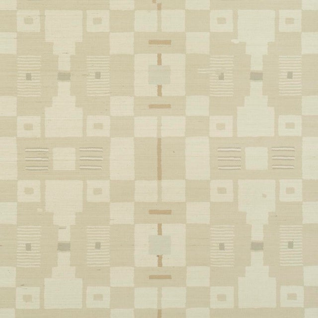 Schumacher X A Rum Fellow Periscope Sisal Wallpaper In Neutral For Sale