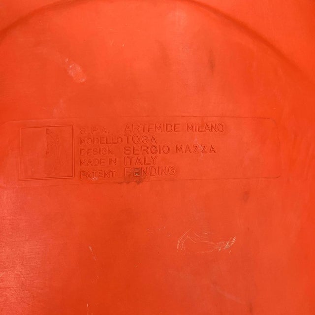 Orange Toga Chair by Sergio Mazza for Artemide, 1960s For Sale - Image 12 of 14