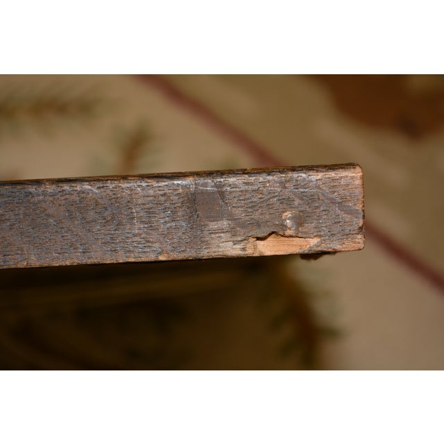 Vintage Carved Oak Wood Rectangular Picture Frame W/ Glass For Sale - Image 11 of 12