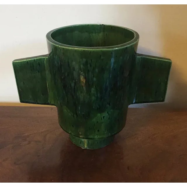 French Modernist Art Deco Pottery Vase For Sale - Image 9 of 13