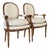 Pair of Antique French Louis XVI Style Oval Back Fauteuil Armchairs For Sale