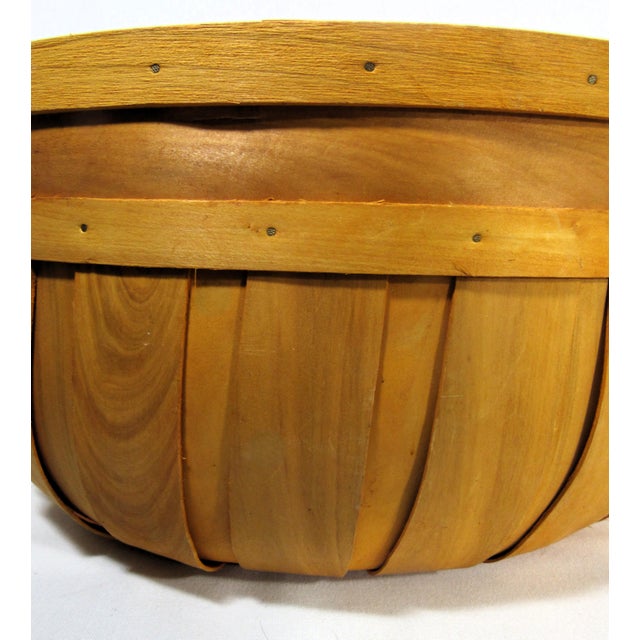 Vintage Half Bushel Wood Slat Basket Maple For Sale In New Orleans - Image 6 of 9