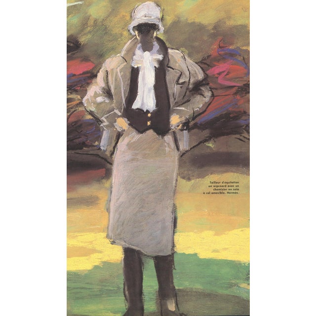 Hermès 1986 French Vintage Hermes Fashion Print for the Equestrian Who Loves Horses For Sale - Image 4 of 4