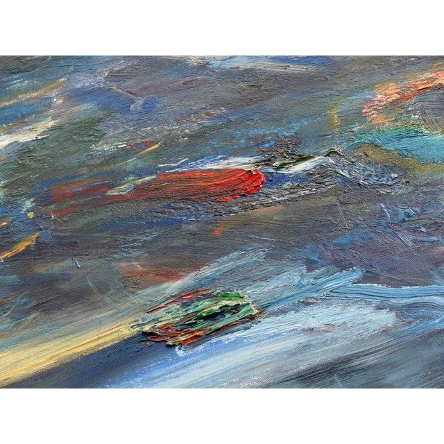 Abstract Acrylic Painting on Canvas by Warren Fischer ‘American, 1943-2001’ For Sale - Image 12 of 14