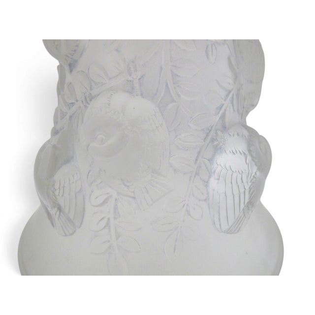 Rene Lalique France St Francois Frosted Crystal Bird Vase For Sale - Image 14 of 18