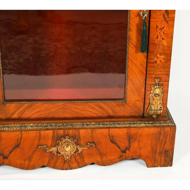 Antique Victorian Walnut Marquetry Cabinets, 1800s, Set of 2 For Sale - Image 18 of 18