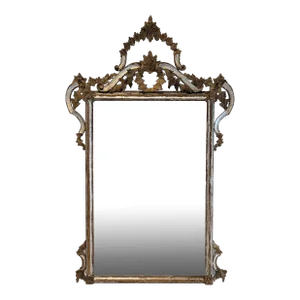 Large Antique Ornate Gilded Wall Mirror