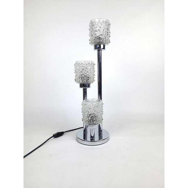 Glass Vintage Glass Table Lamp, 1970s For Sale - Image 7 of 7
