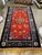 Vintage 1950s Chinese Art Deco Silk Rug, Red Field Floral Medallion, 4'2" X 7'1" (128cm X 216cm) For Sale - Image 4 of 5