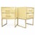 Butter-yellow Murano glass lends a gentle, sunlit character to this Italian pair of bedside tables. Each nightstand has...