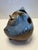 Mid 20th Century Mid-Century Studio Pottery Owl Candle Holder in Mottled Blue Glaze Luminary Decor For Sale - Image 5 of 8