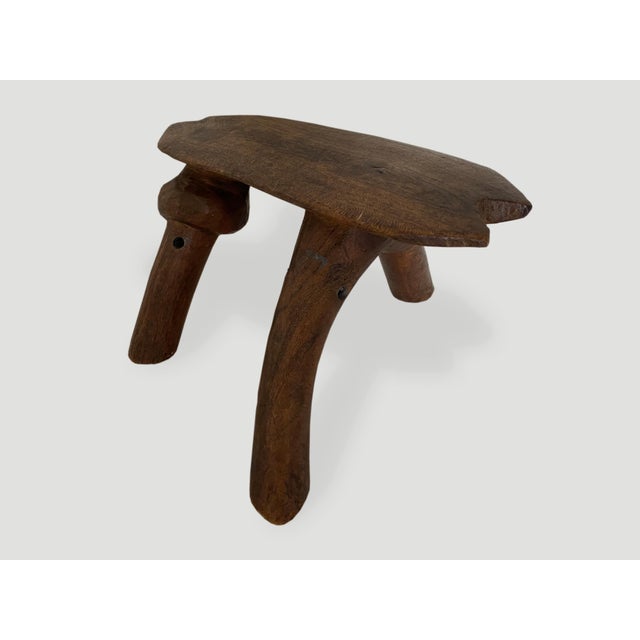 Wood Antique African Wooden Head Rest or Stool For Sale - Image 7 of 18