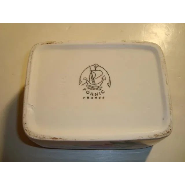 2000 - 2009 French Faience Eathenware Box With Its Lid Made by Pornic, Quimper Style, W-6.50 For Sale - Image 5 of 7