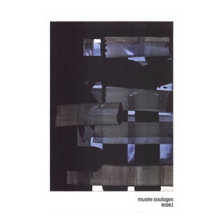 Pierre Soulages 'Gouache' Abstract Offset Lithograph For Sale