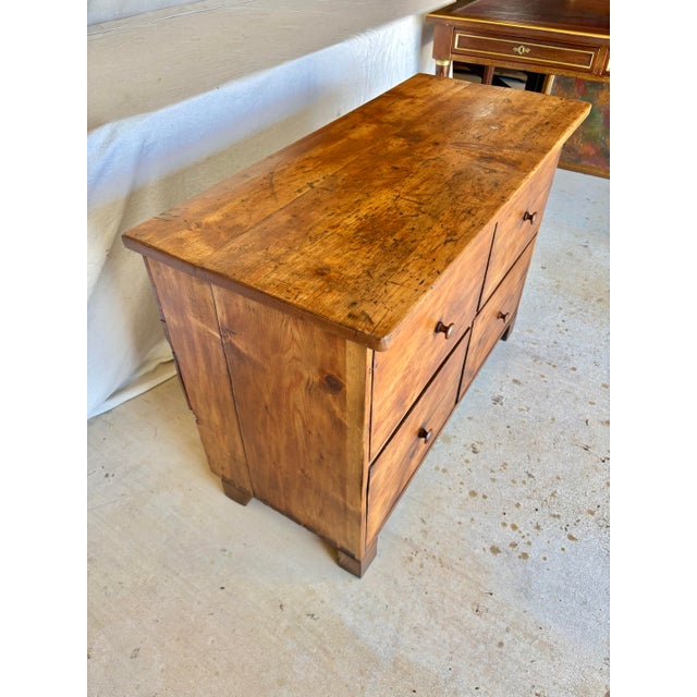 French 20th Century French Pine Four Drawer Chest For Sale - Image 3 of 11