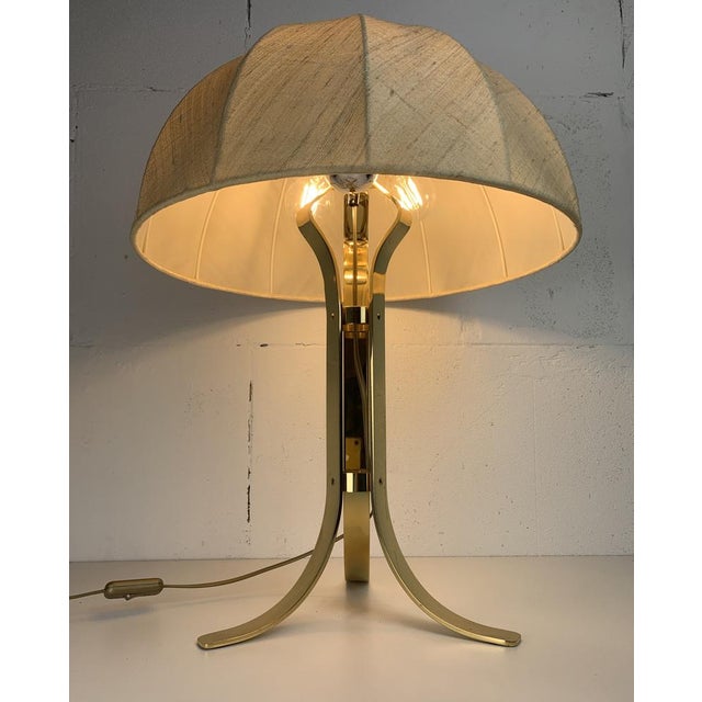 Large Mid-Century Space Age Brass Mushroom Table Lamp, 1960s For Sale - Image 10 of 18