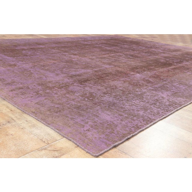 Textile Mid 20th Century Vintage Turkish Industrial Modern Rug - 09'07 X 12'04 For Sale - Image 7 of 9