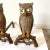 Figurative Antique Owl Fireplace Andirons Cast Iron Early 20th Century a Pair For Sale - Image 3 of 13
