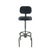 Black Vintage Industrial Adjustable Drafting Stool With Backrest and Footrest For Sale - Image 8 of 18