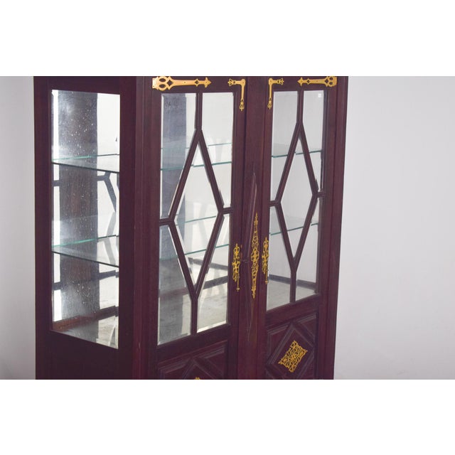 Wood Antique Portuguese Dutch-Style Display Cabinet, 1800s For Sale - Image 7 of 13