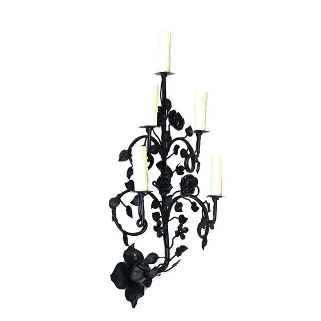 French Early 20th Century Iron Wall Sconce For Sale - Image 9 of 9