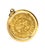 14k Gold Aztec Calendar Medallion Pendant Vintage For Sale - Image 4 of 7