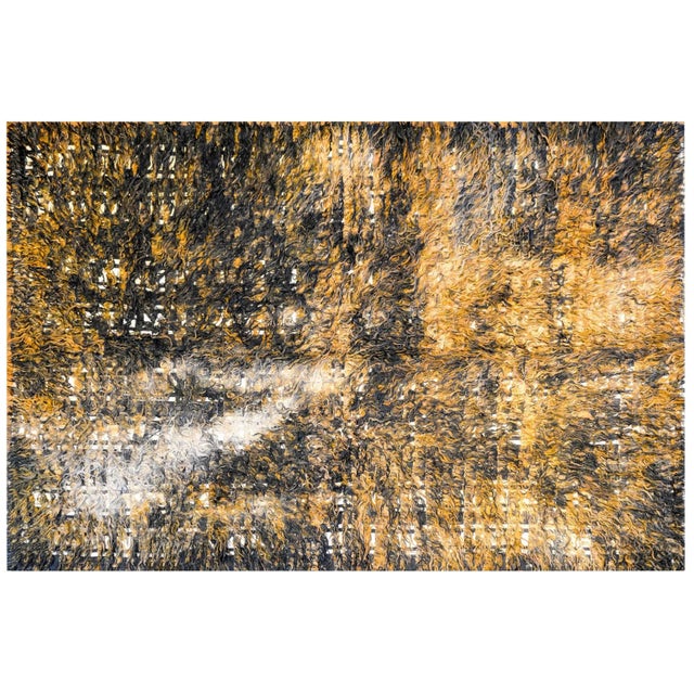 Textile 1960s Vintage Shaggy Turkish Tulu Rug For Sale - Image 7 of 7