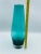 Teal 1960s Modern Teal Blown Glass Vase for Riihimaki Lasi Oy, Finland For Sale - Image 8 of 12