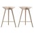 Set of Oak and Brass Counter Stools by Lassen For Sale - Image 6 of 6