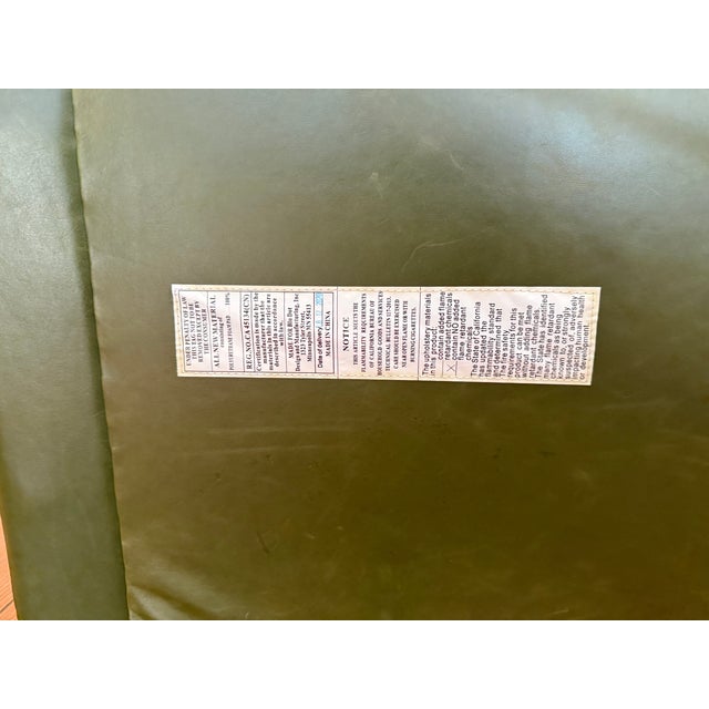 Blu Dot “Deep Thoughts” Leather Chaise Lounge in Loden Green For Sale In Boston - Image 6 of 8