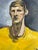 Portraiture Boy in Yellow T-Shirt Acrylic Painting Unframed For Sale - Image 3 of 6