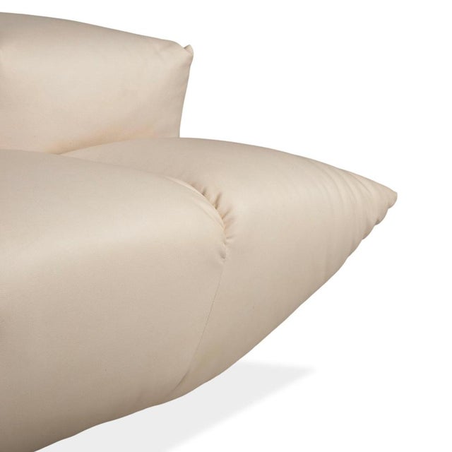 Cloud 7 3-Seater Corner Sofa in Cream Vegan Leather from Bretz For Sale - Image 5 of 12