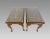Inlaid Solid Teak Side / End, Drinks Tables, Hand Carved With Copper & Brass, Glass Tops - A Pair For Sale - Image 9 of 9