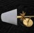 Chelsea House Inc Slim Gold Leaf Palm Leaf White Shade Wall Sconce Lamps Lights- A Pair For Sale - Image 4 of 5