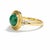 Vintage Inspired Green Onyx and Topaz Ring in Silver, Gold, Size 6 For Sale - Image 9 of 11