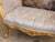 Late20C French Artisan LouisXVI Gold Beige Velvet Settee-1Pc For Sale - Image 6 of 15