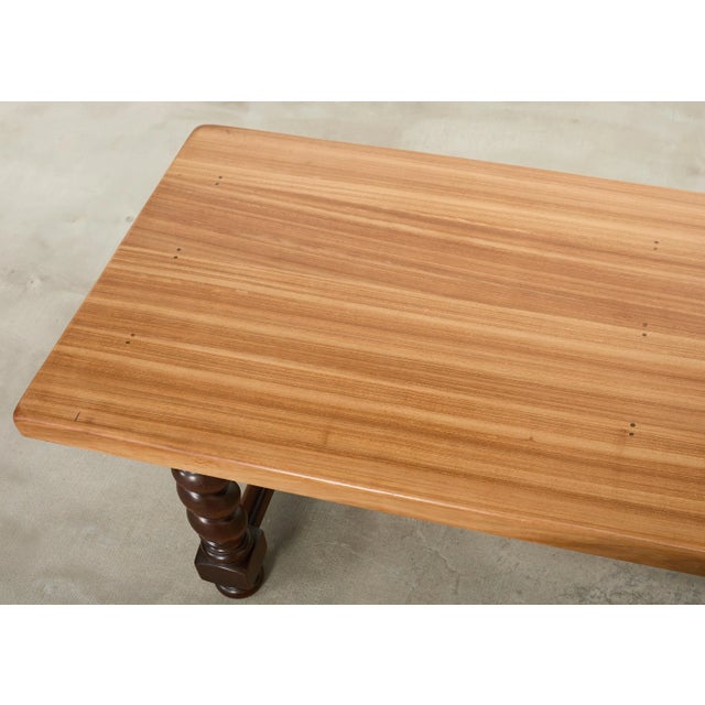 Country English Walnut Farmhouse Barley Twist Dining Table For Sale In Sacramento - Image 6 of 18