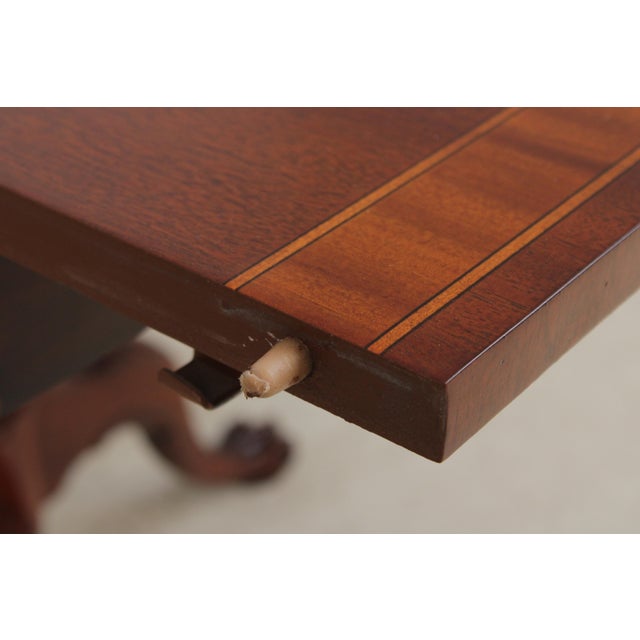 Hickory Chair Mahogany Inlaid Dining Table For Sale - Image 11 of 18