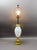 French Antique Gold Ormolu Gilt Bronze Opaline Opalescent Glass Table Lamp. Measures Approximately 10 1/4" long, 6" wide,...